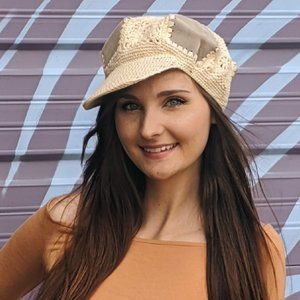 Suede & Macrame hat